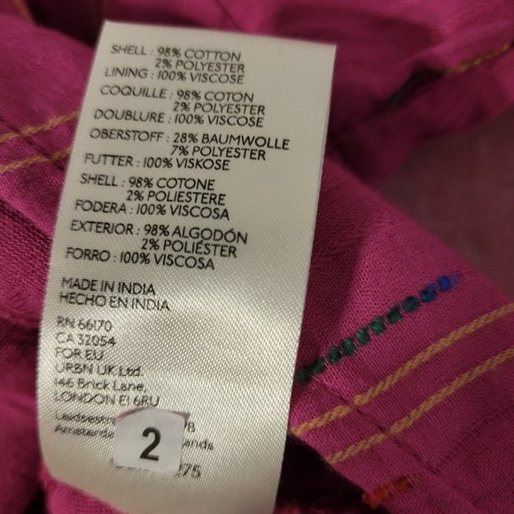 NWT Free People Seratonin Smocked Blouse Striped Raspberry Sherbert Size Medium - Picture 14 of 14